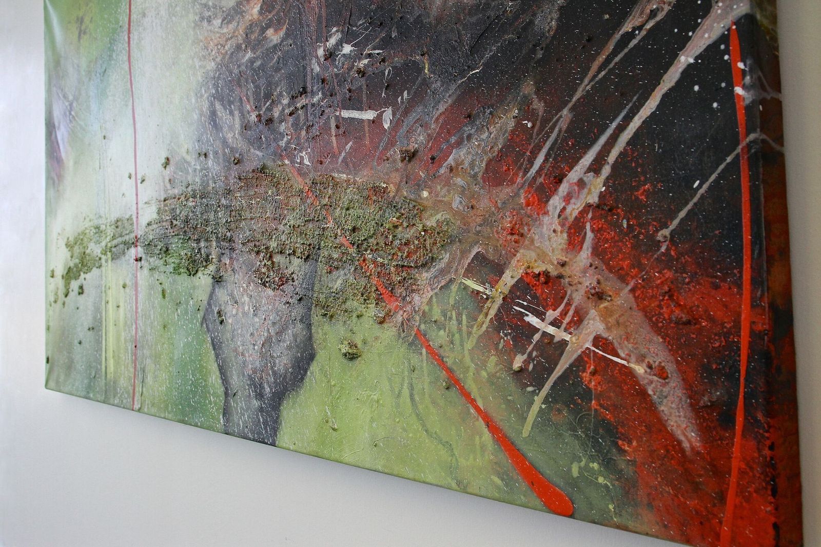 Art Abstract Two Part Painting "The Alli Gate", Acrylic On Canvas By Ms, At 2021 photo