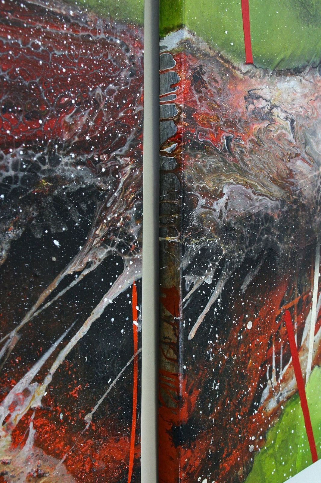 7900.0 Abstract Two Part Painting "The Alli Gate", Acrylic On Canvas By Ms, At 2021 photo