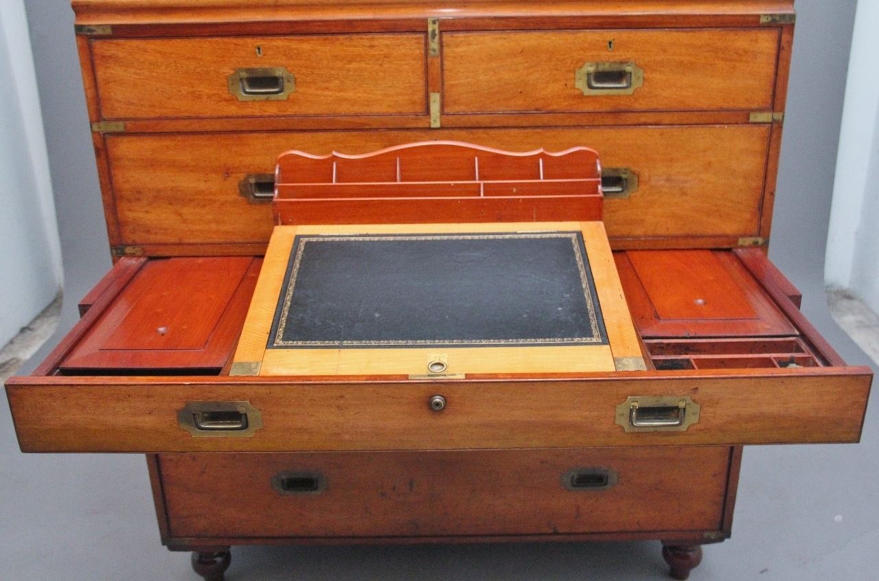 19th Century Mahogany Military Chest photo Furniture