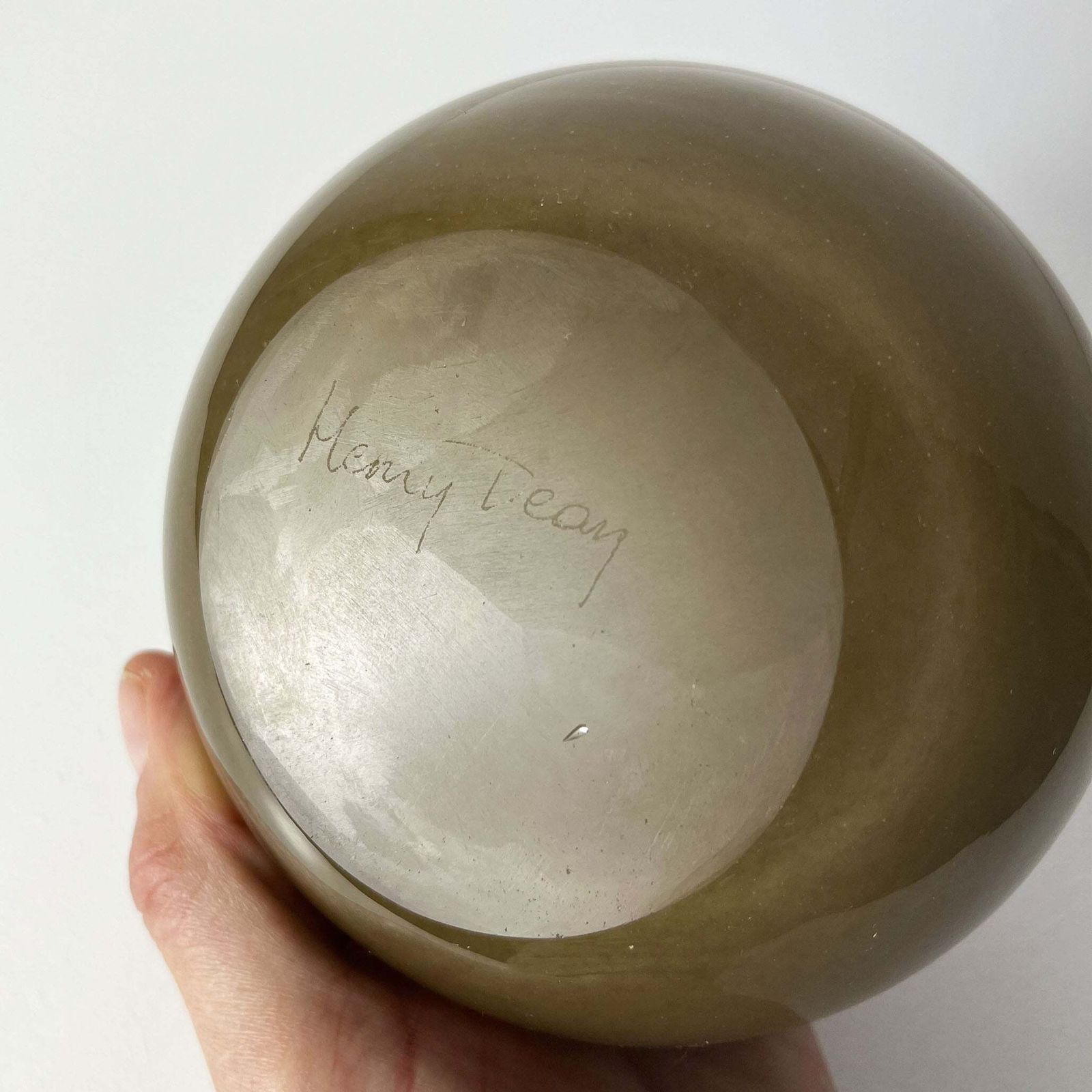 Vase, Hand Blown Glass By Henry Dean 1970/80 photo 70.0