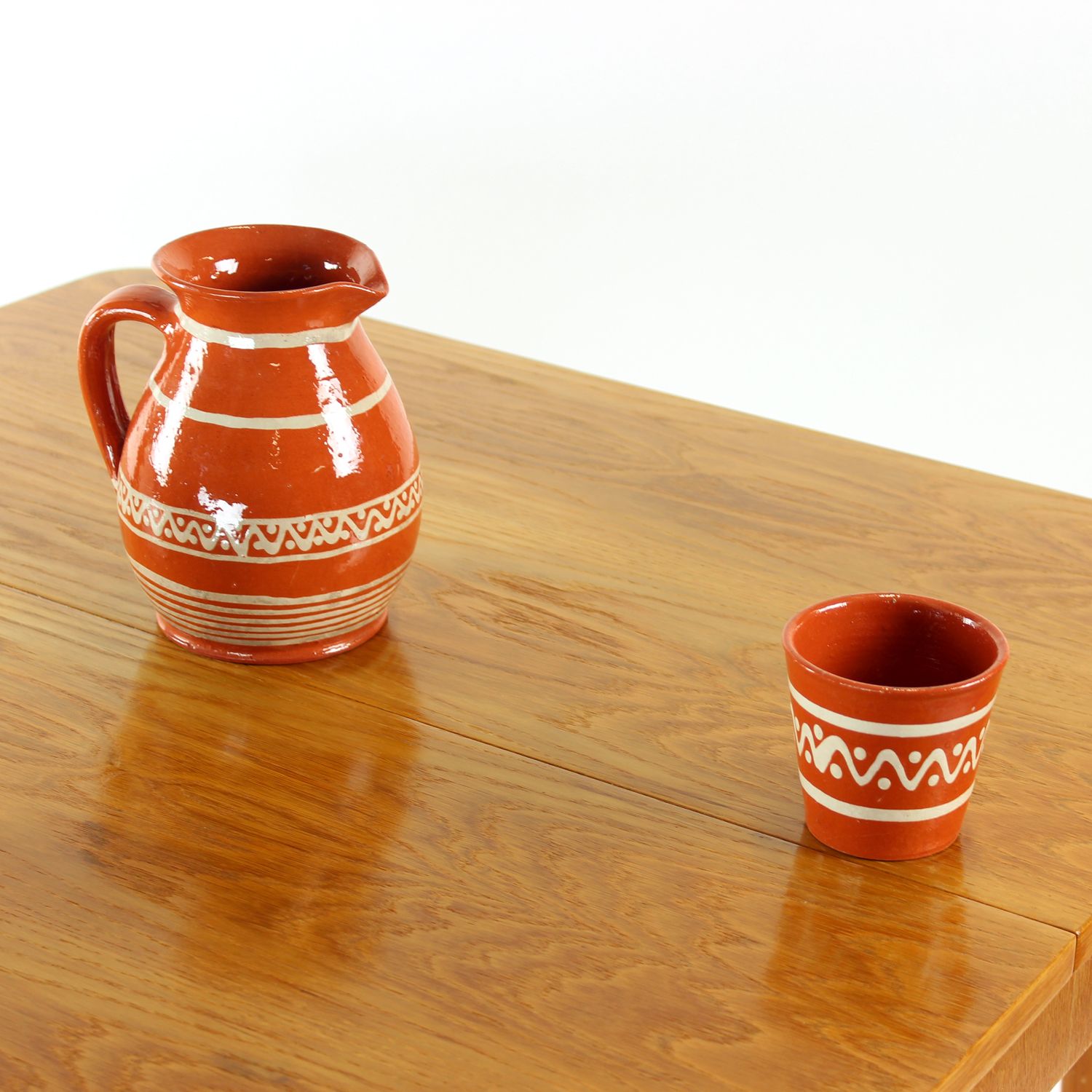 Ceramic Drinking Set By Ditta Abrhamova, Czechoslovakia 1960s photo for sale