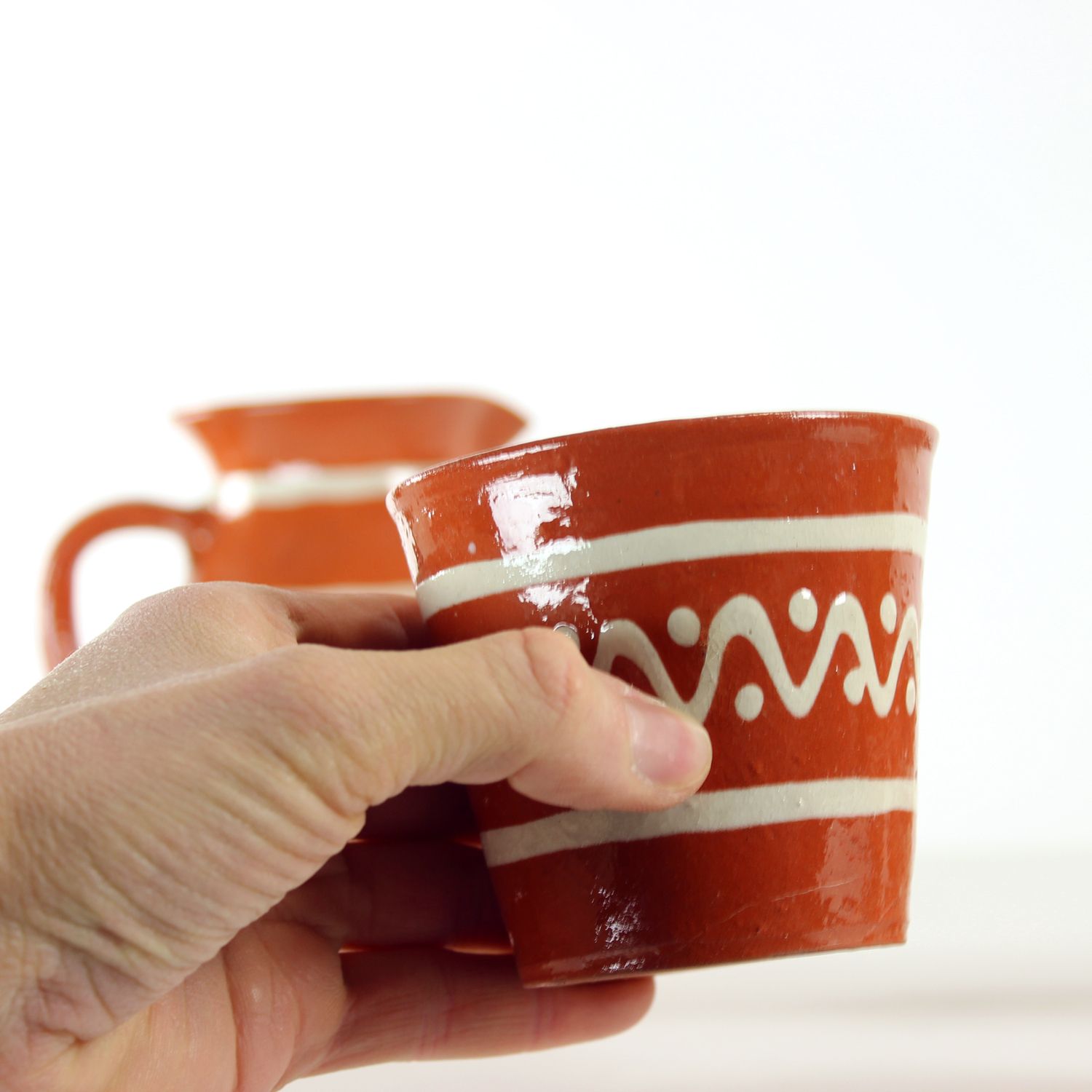 Ceramic Drinking Set By Ditta Abrhamova, Czechoslovakia 1960s photo 120.0