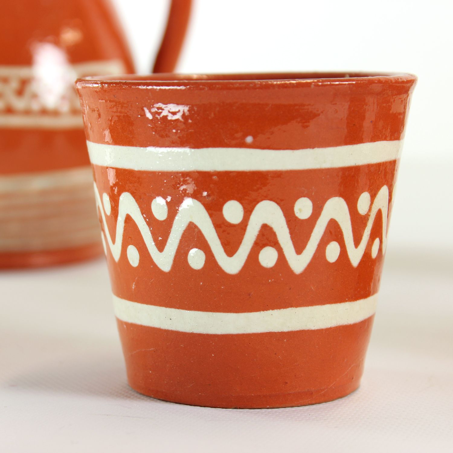 Ceramic Drinking Set By Ditta Abrhamova, Czechoslovakia 1960s photo buy