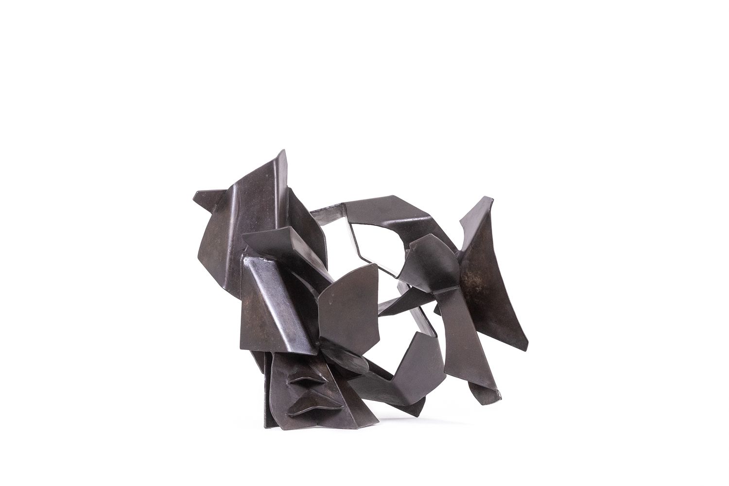 Jean Campa. Patinated And Cut Iron Sculpture. 1980s.