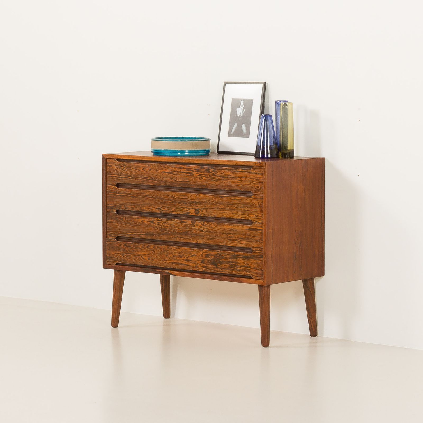 Scandinavian Minimalist Rosewood Chest Of Drawers In The Style Of Nils Jonsson, 1960s photo furniture