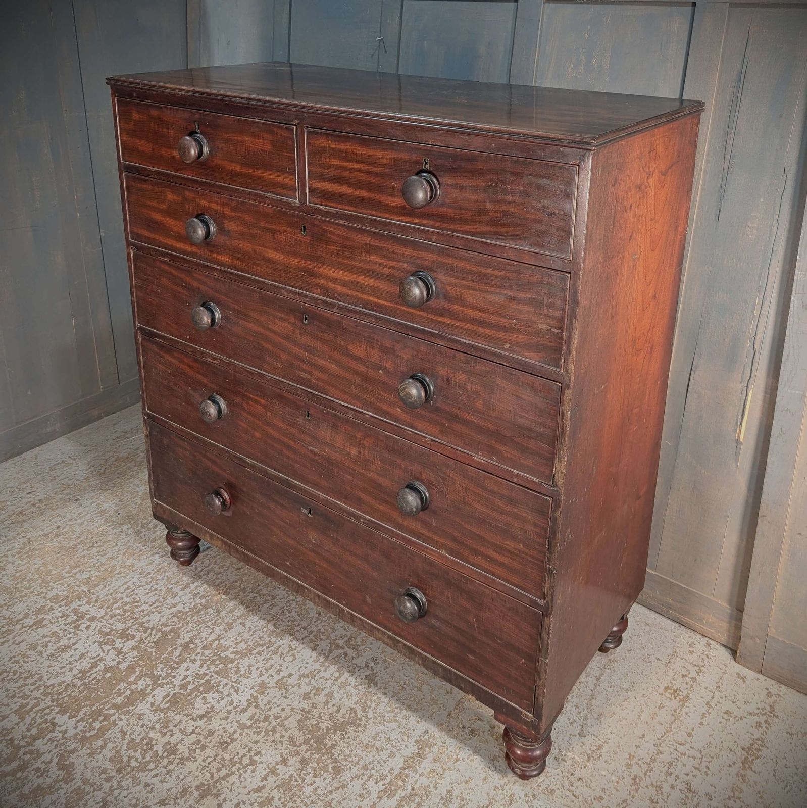 Extra Large Two Over Four Victorian Mahogany Chest Of Drawers photo Furniture