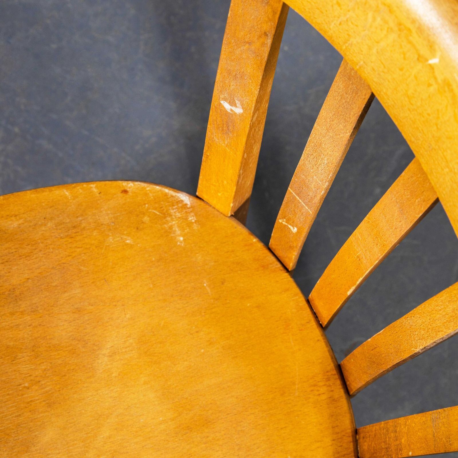 photo furniture 1950’s Luterma Honey Oak Bentwood Flat Seat Dining Chair – Set Of Four