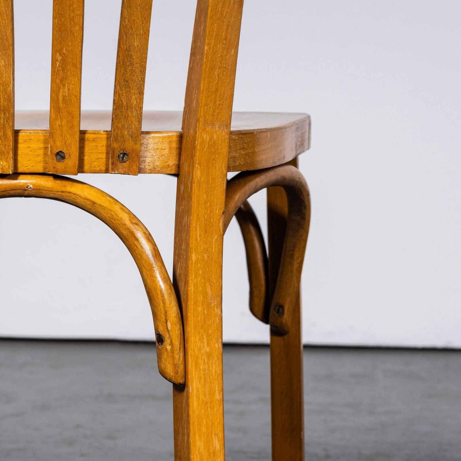 Furniture 1950’s Luterma Honey Oak Bentwood Flat Seat Dining Chair – Set Of Four photo