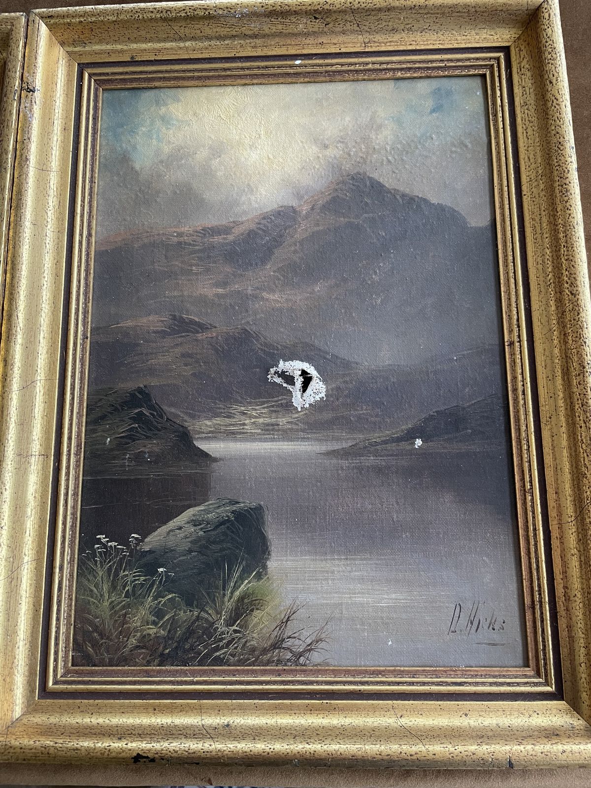 Two Victorian Oils Of Highland Landscapes By David Hick photo vintage