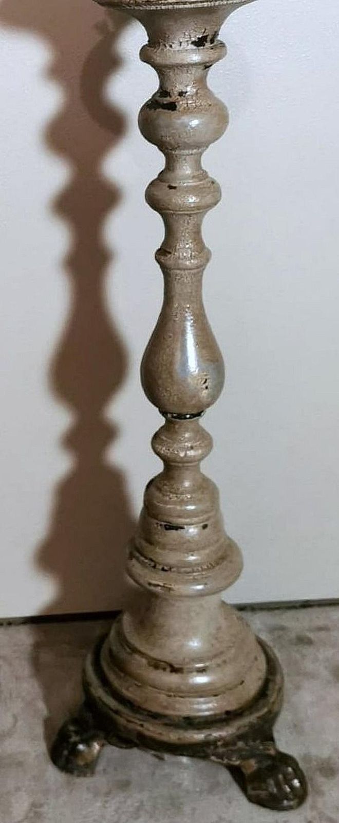 Italian Wooden Church Candlesticks In The Shape Of A Torch Holder photo buy