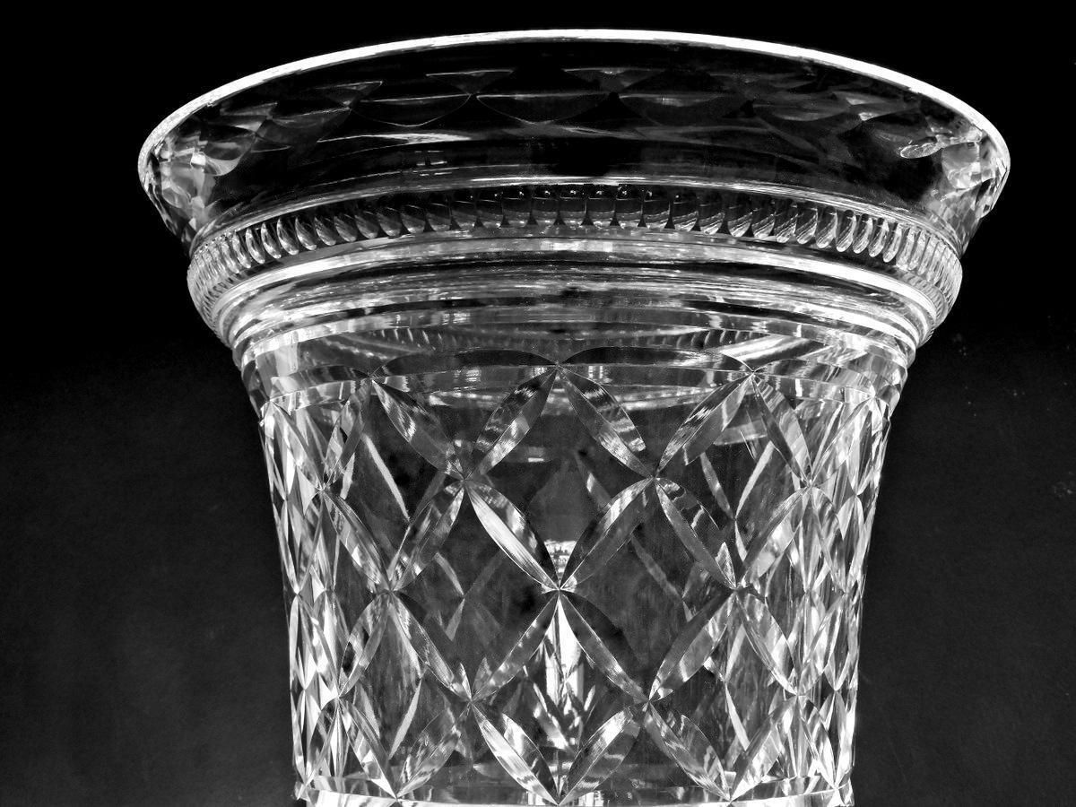 photo for sale Florentine Renaissance Style Huge Italian Cut And Ground Crystal Medici Vase