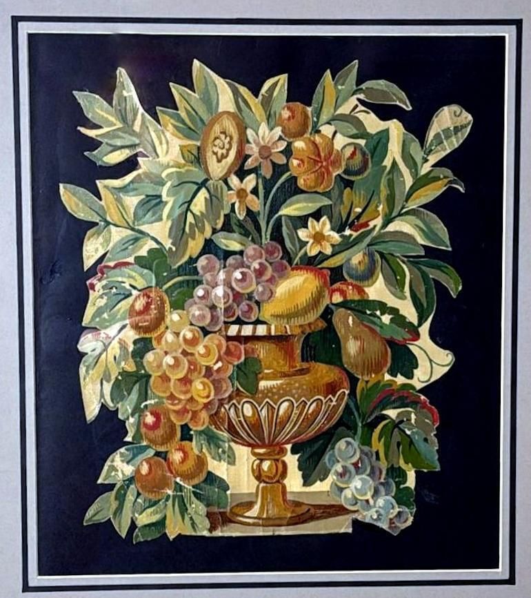 Painting Cutout Oil On Canvas Framed With Faux Bamboo Wood  03 photo for sale