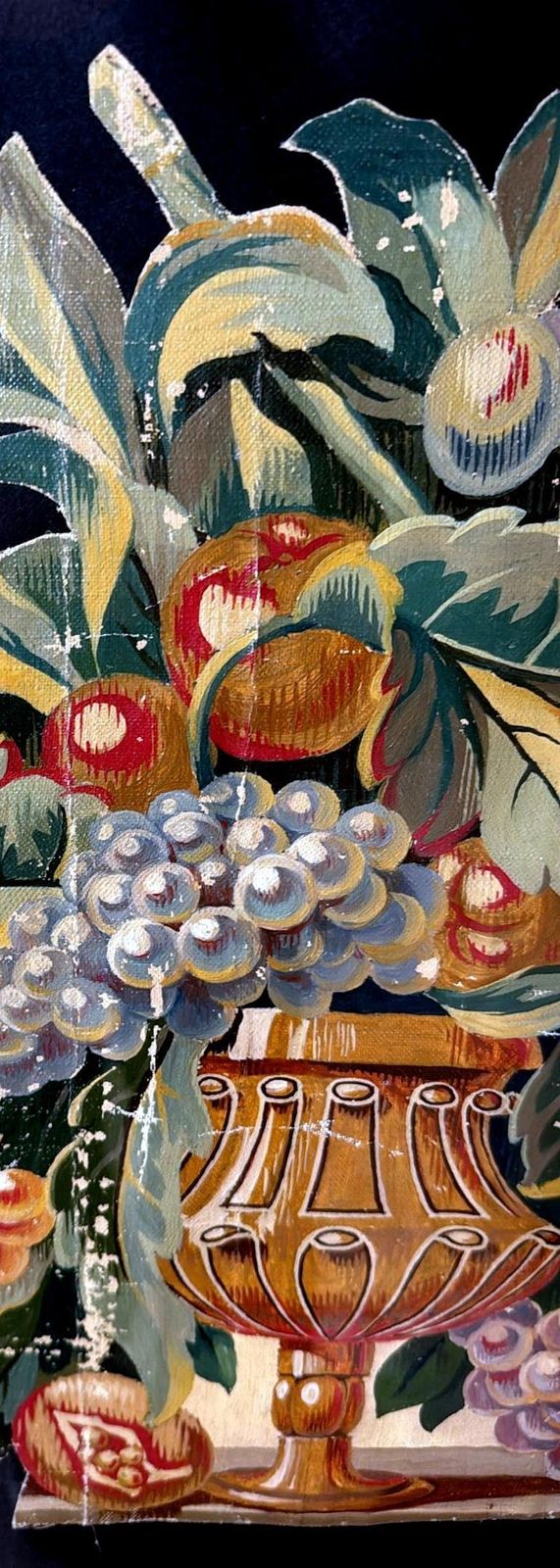 photo furniture Painting Cutout Oil On Canvas Framed With Faux Bamboo Wood  01