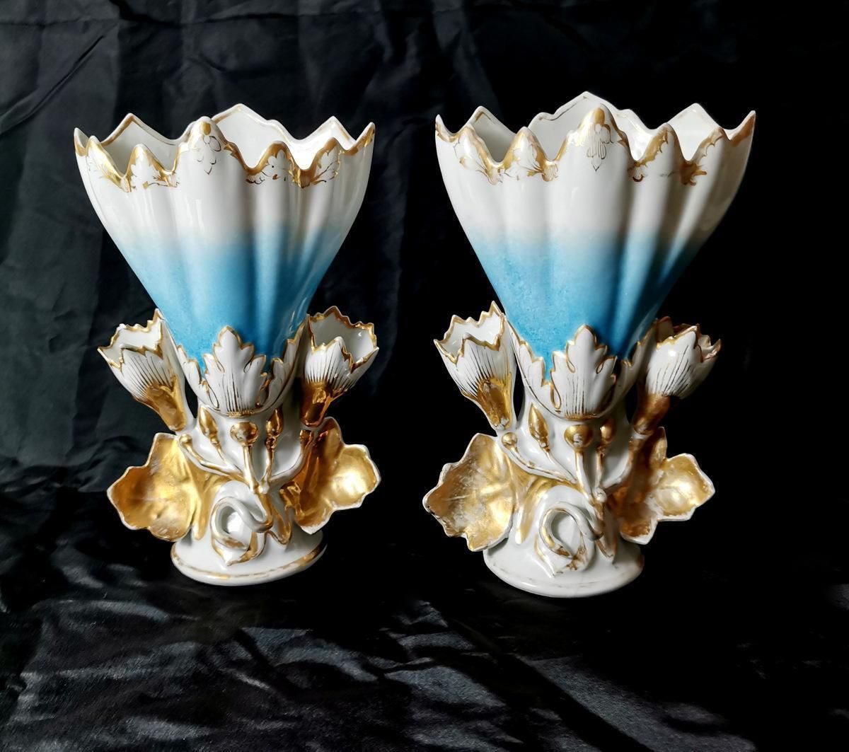 Porcelain De Paris Pair French Wedding Vases For Church photo furniture
