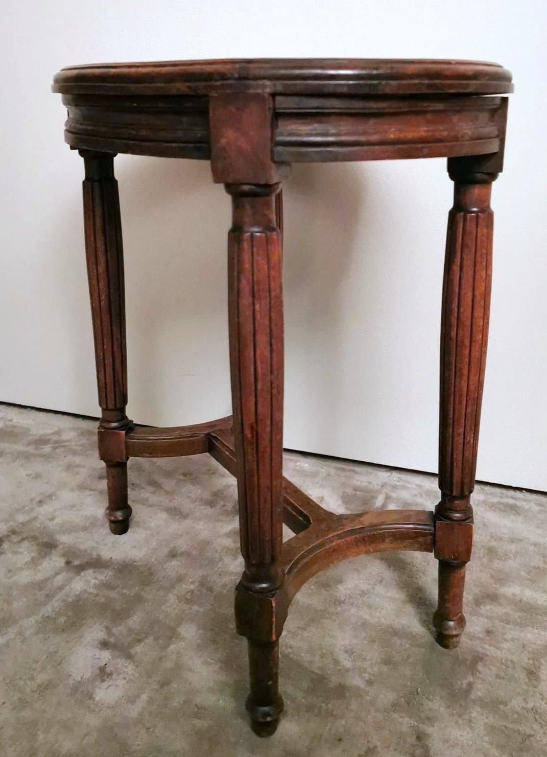 photo vintage Louis XVI Style French Bench With "Vienna Straw" Seat