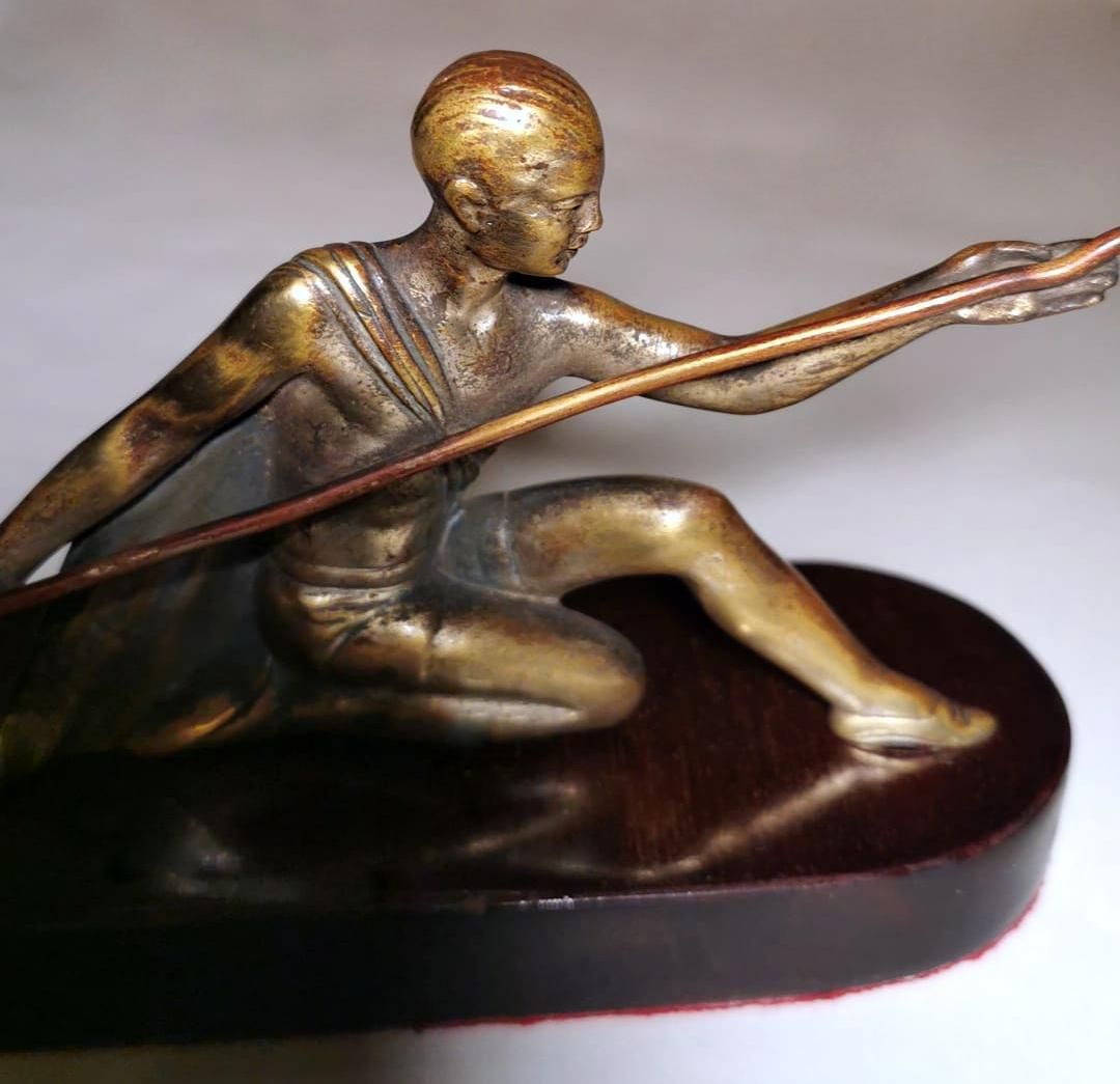 Art Deco Bronze Statuette Depicting A Young Gymnast photo Art