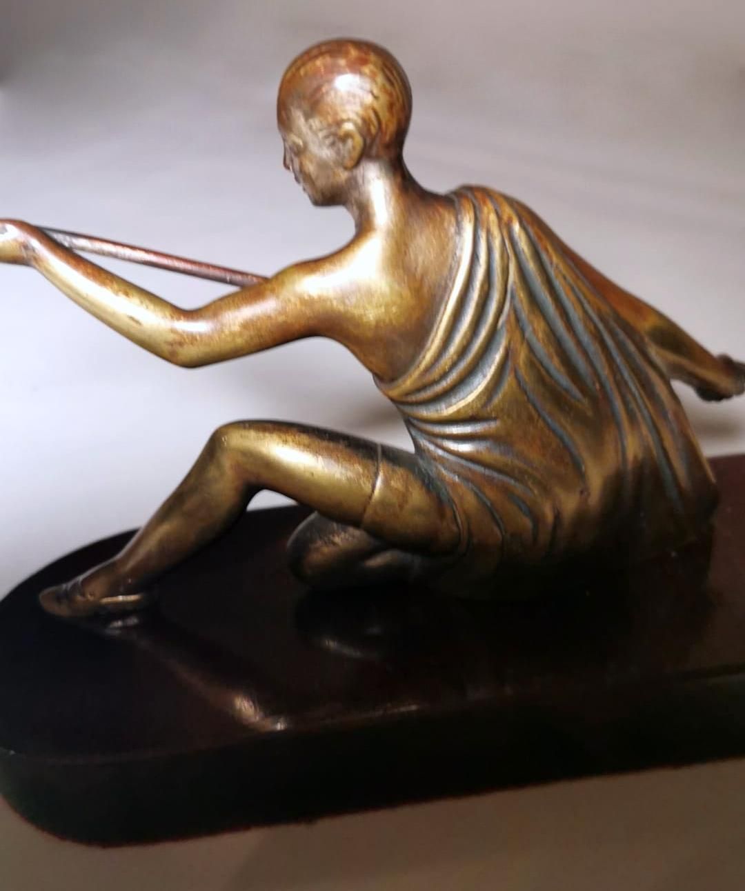 Art Art Deco Bronze Statuette Depicting A Young Gymnast photo