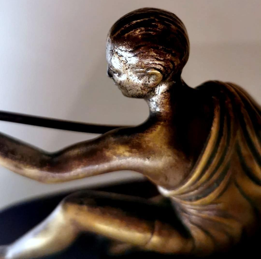 329.0 Art Deco Bronze Statuette Depicting A Young Gymnast photo