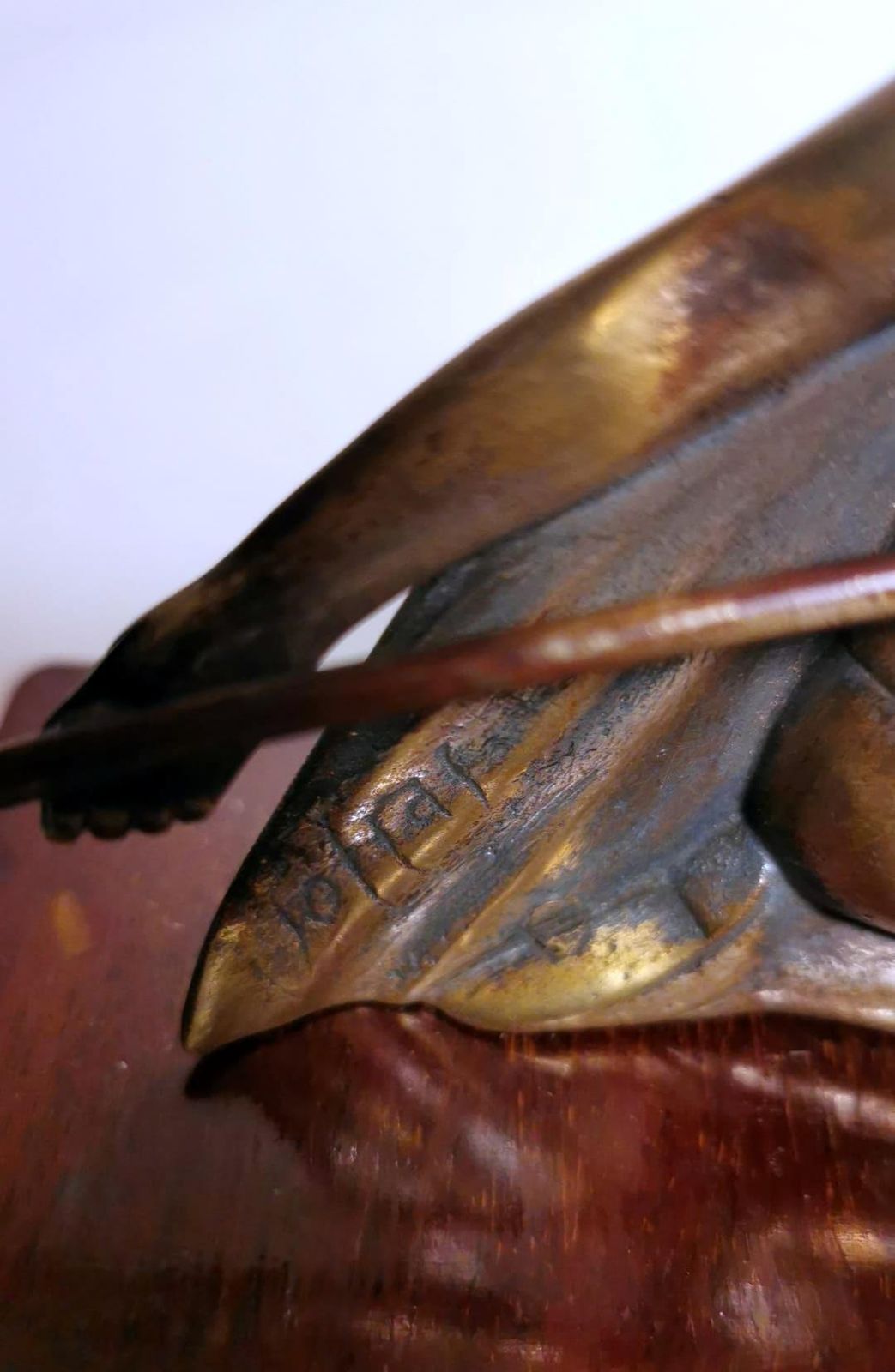 photo buy Art Deco Bronze Statuette Depicting A Young Gymnast