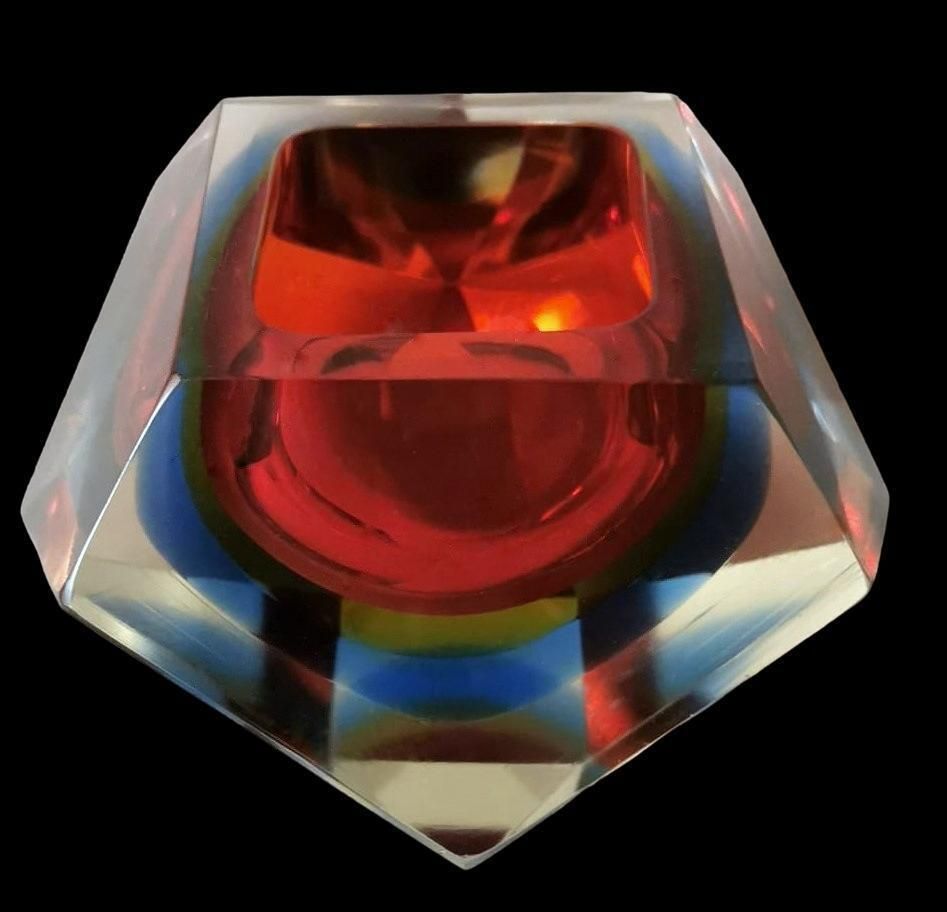 Mandruzzato Style Murano Ashtray "Vetro Sommerso" photo for sale