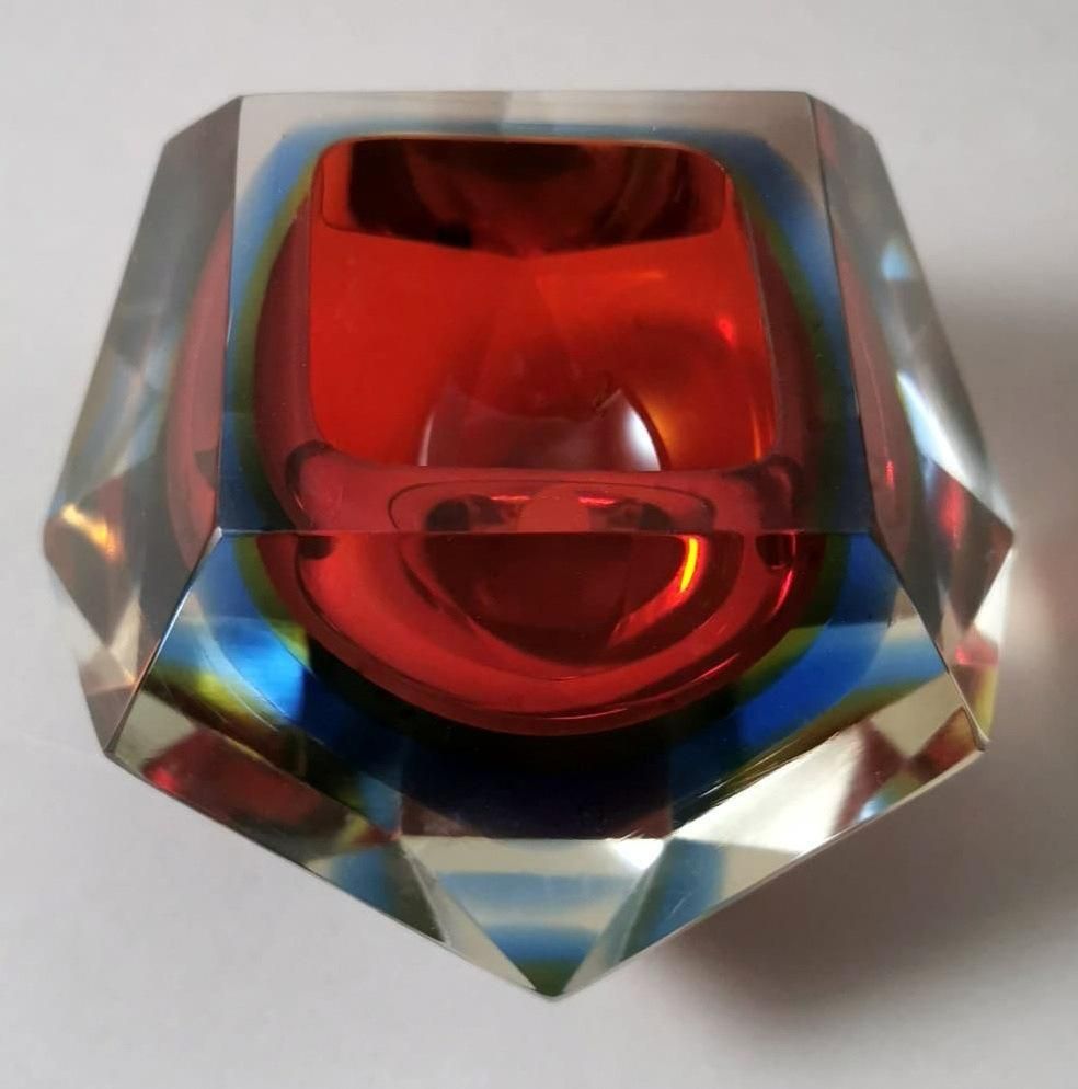 Mandruzzato Style Murano Ashtray "Vetro Sommerso" photo 491.0