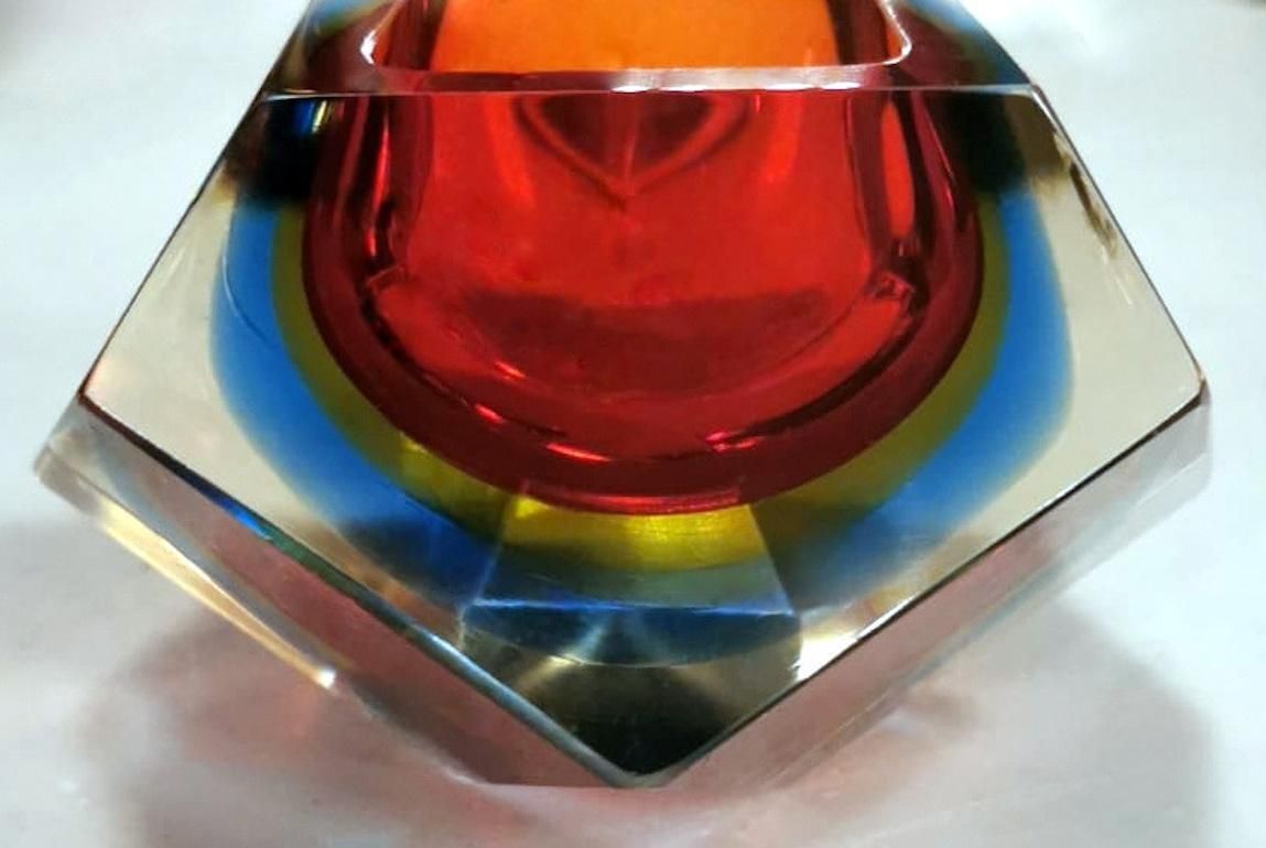 photo buy Mandruzzato Style Murano Ashtray "Vetro Sommerso"