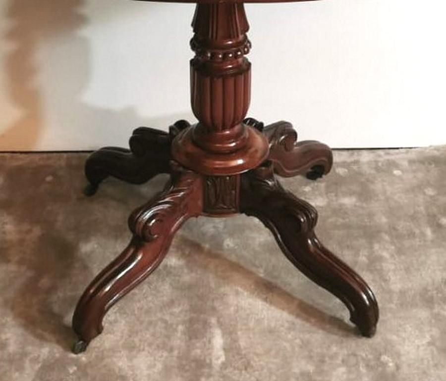 1647.0 Louis Philippe Wood Sail Table Made In France photo