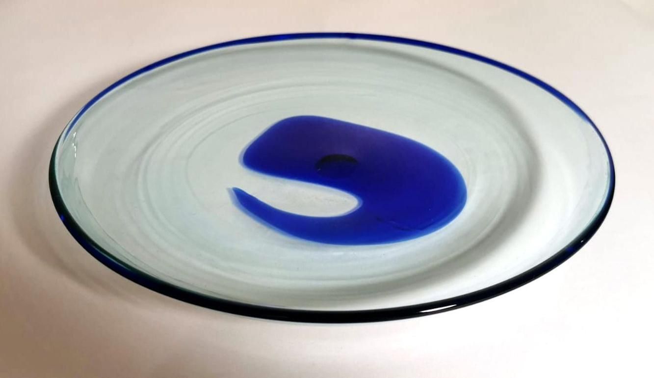 Home Decor Murano Glass Italian Empty Pockets (Tray) Round "Incamiciato" photo