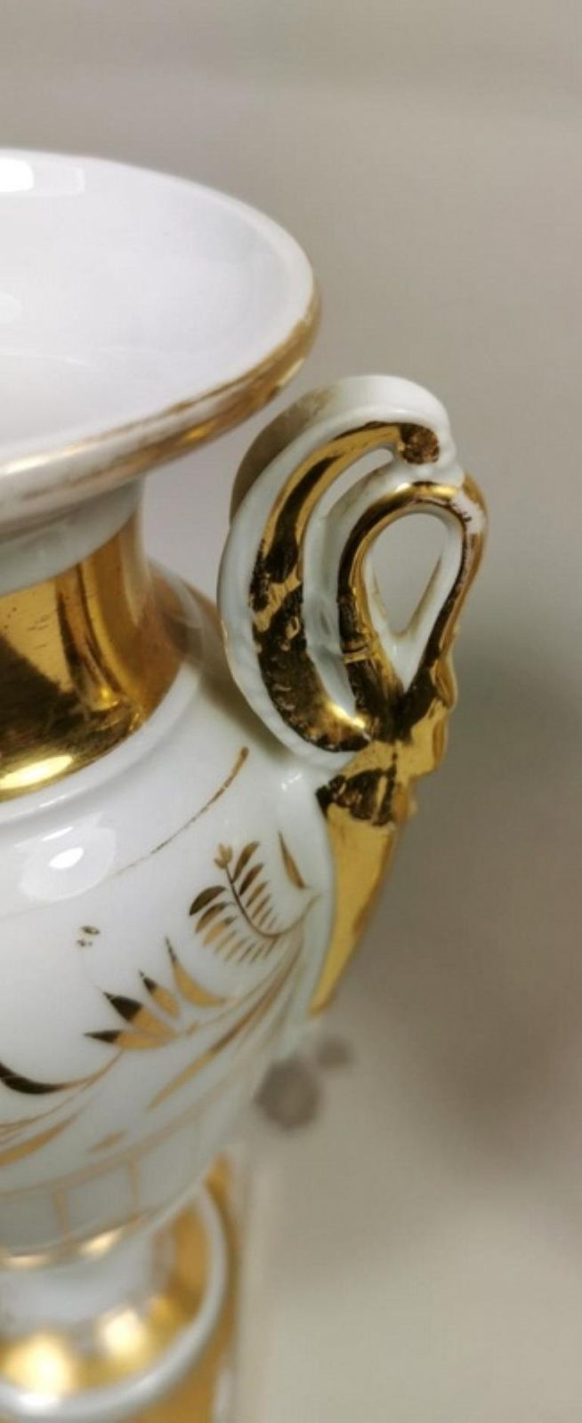 Porcelain De Paris Pair Of Hand Painted Vases Napoleon III, France photo vinterior