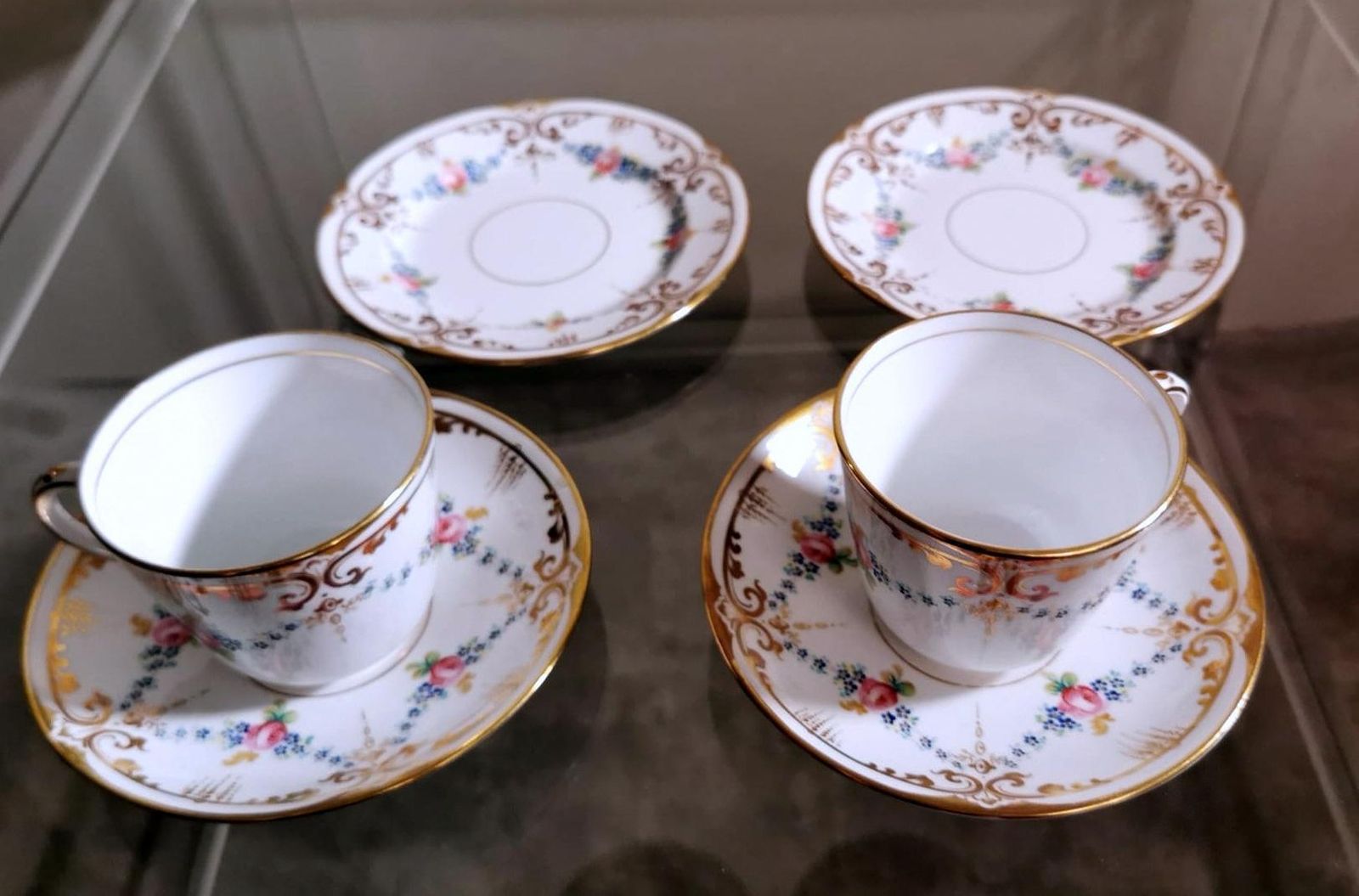 Napoleon III Style Porcelain De Paris Coffee/Tea Service For 12 People 28 Pieces photo 1016.0