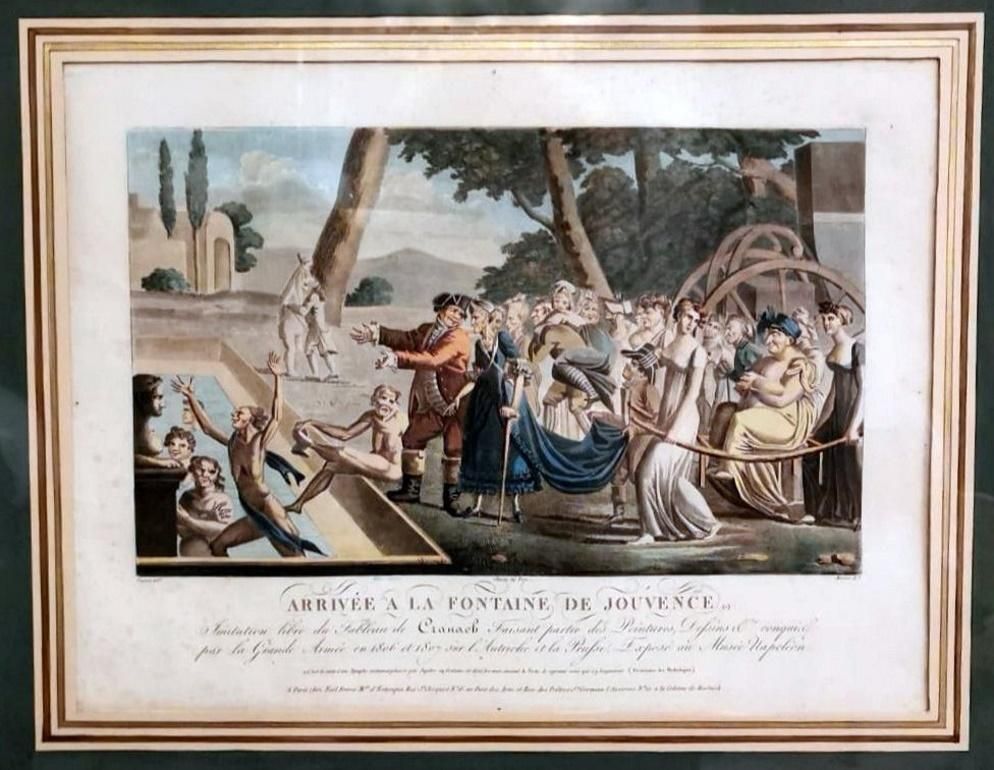 Jean Baptiste Morret French Etching With Allegorical Subject Gilded Wood Frame photo Art