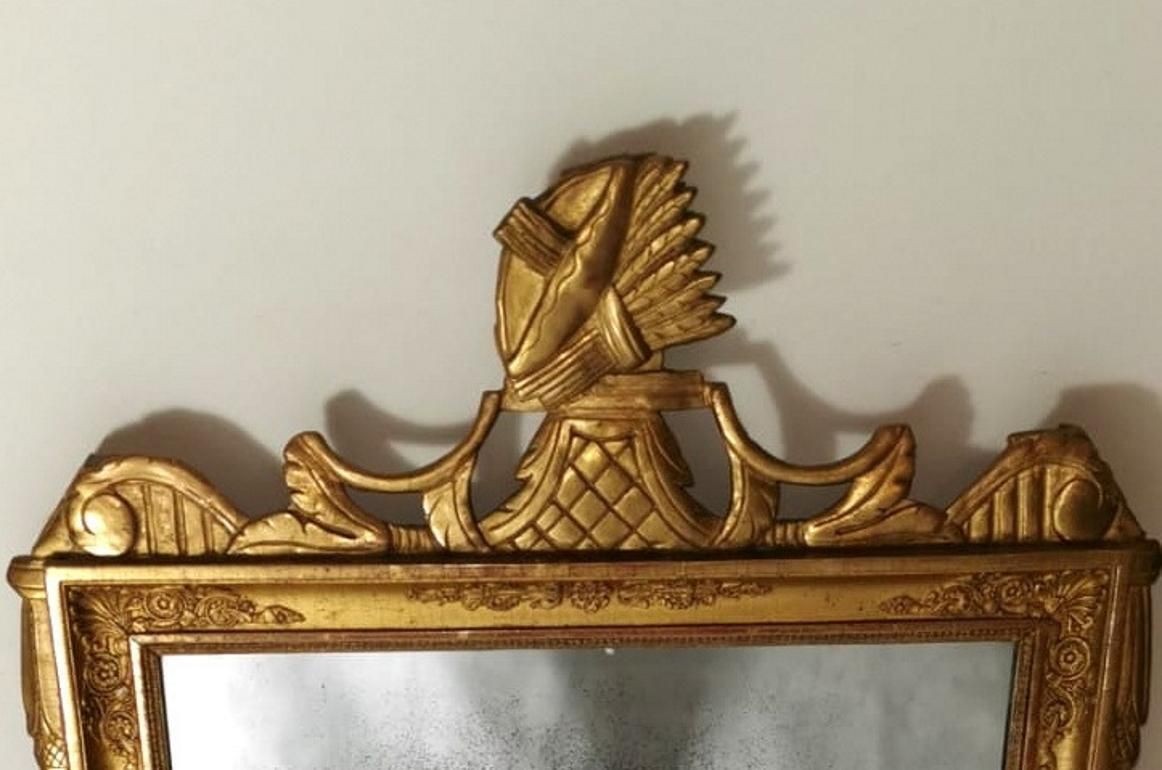 Napoleon I Empire French Gold Leaf Wood Mirror photo Home Decor