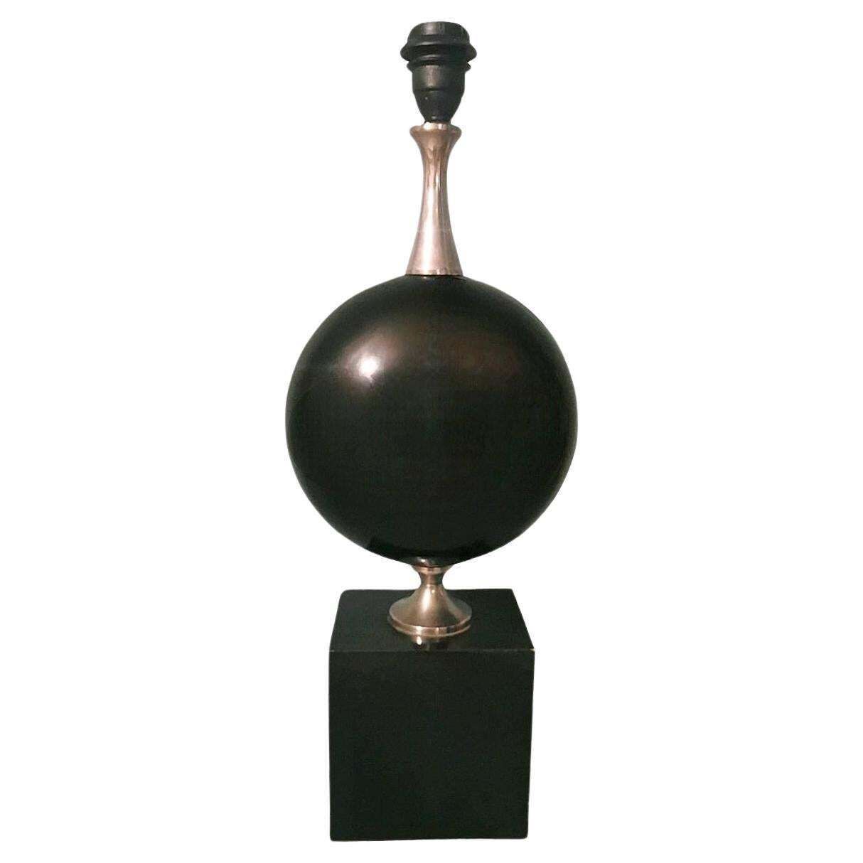 Maison Barbier French Space Age Style Metal Table Lamp (Without Lampshade)