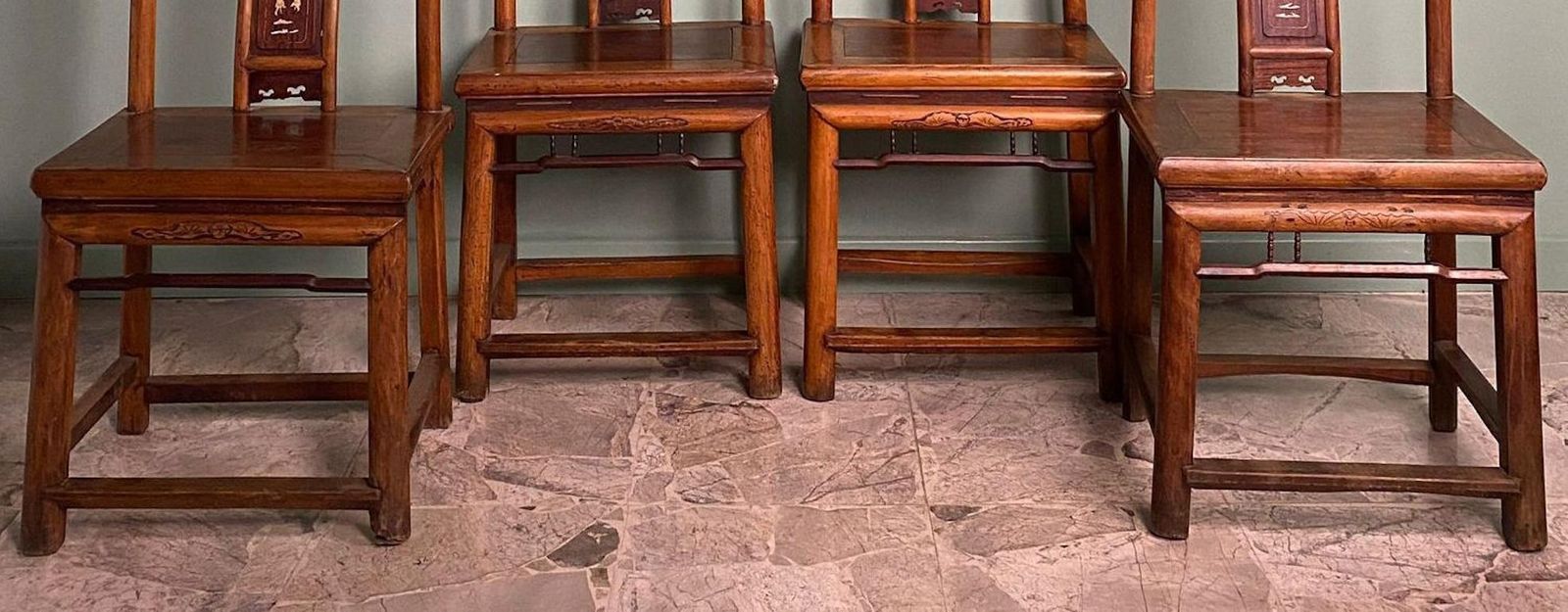 2116.0 Ming Dynasty Style Four Chinese Ceremonial Chairs photo