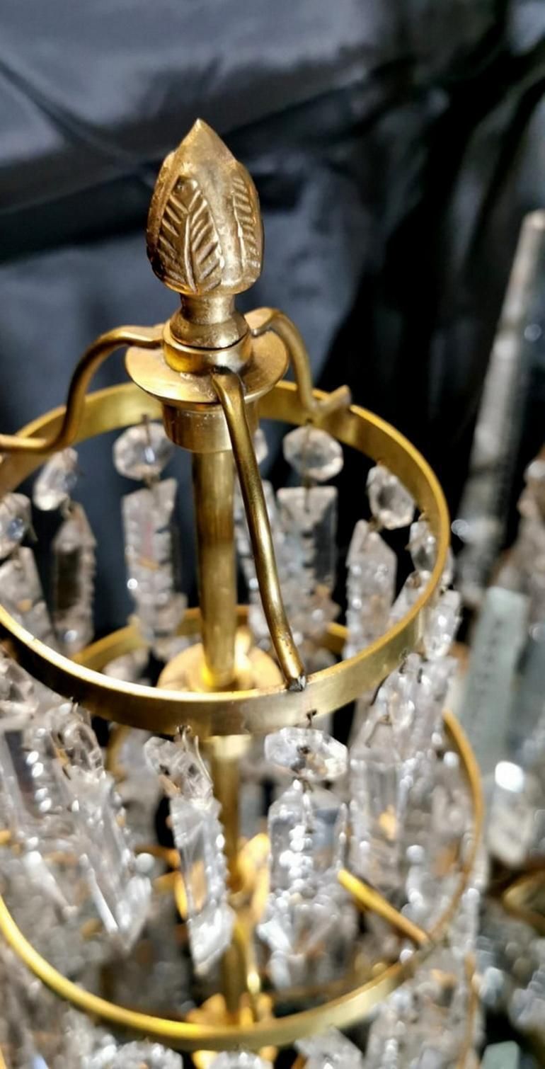 photo buy Louis XVI Style French Majestic Pair Of Crystal And Bronze Girandoles