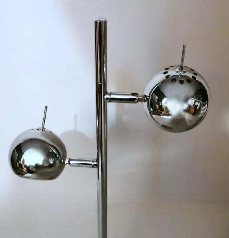 Space Age  Goffredo Reggiani Style Italian Chrome Plated Metal Table Lamp photo vintage
