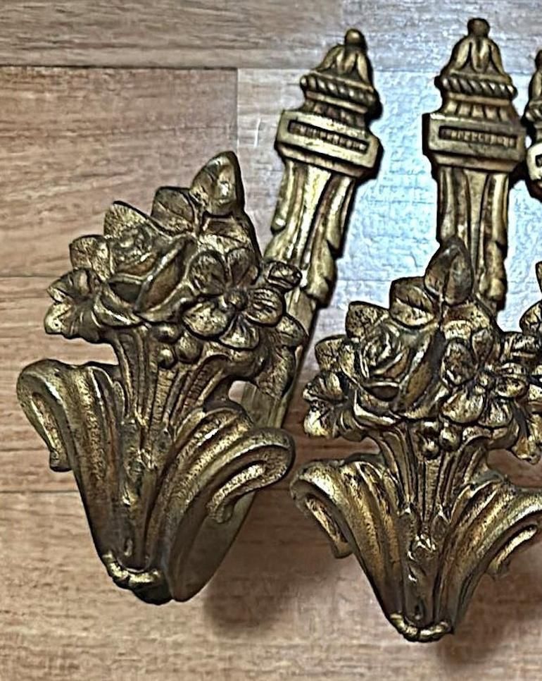 Louis XVI Style Four French Curtain Holdbacks In Chiseled And Gilded Bronze photo Home Decor