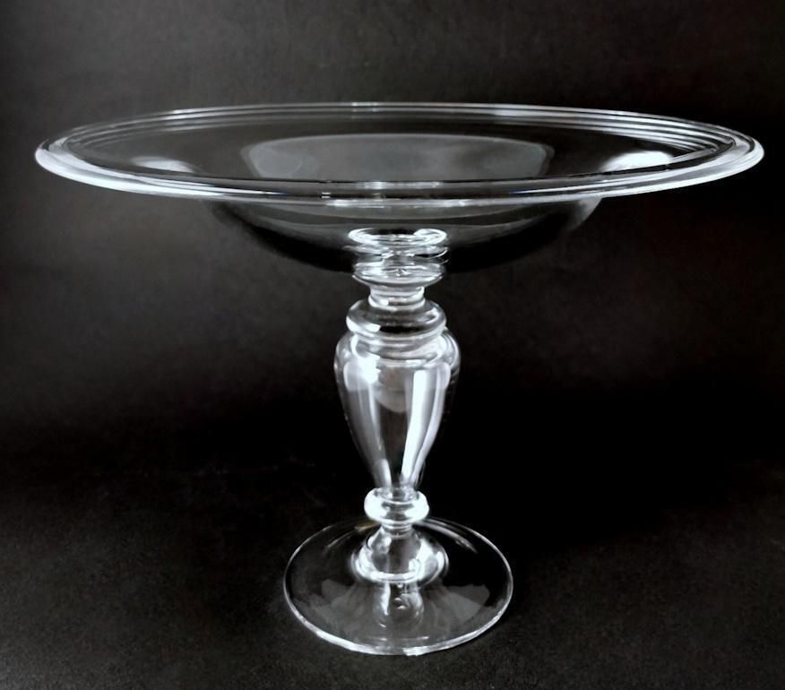 Art Deco Italian Crystal Table Centerpiece Completely Smooth photo furniture