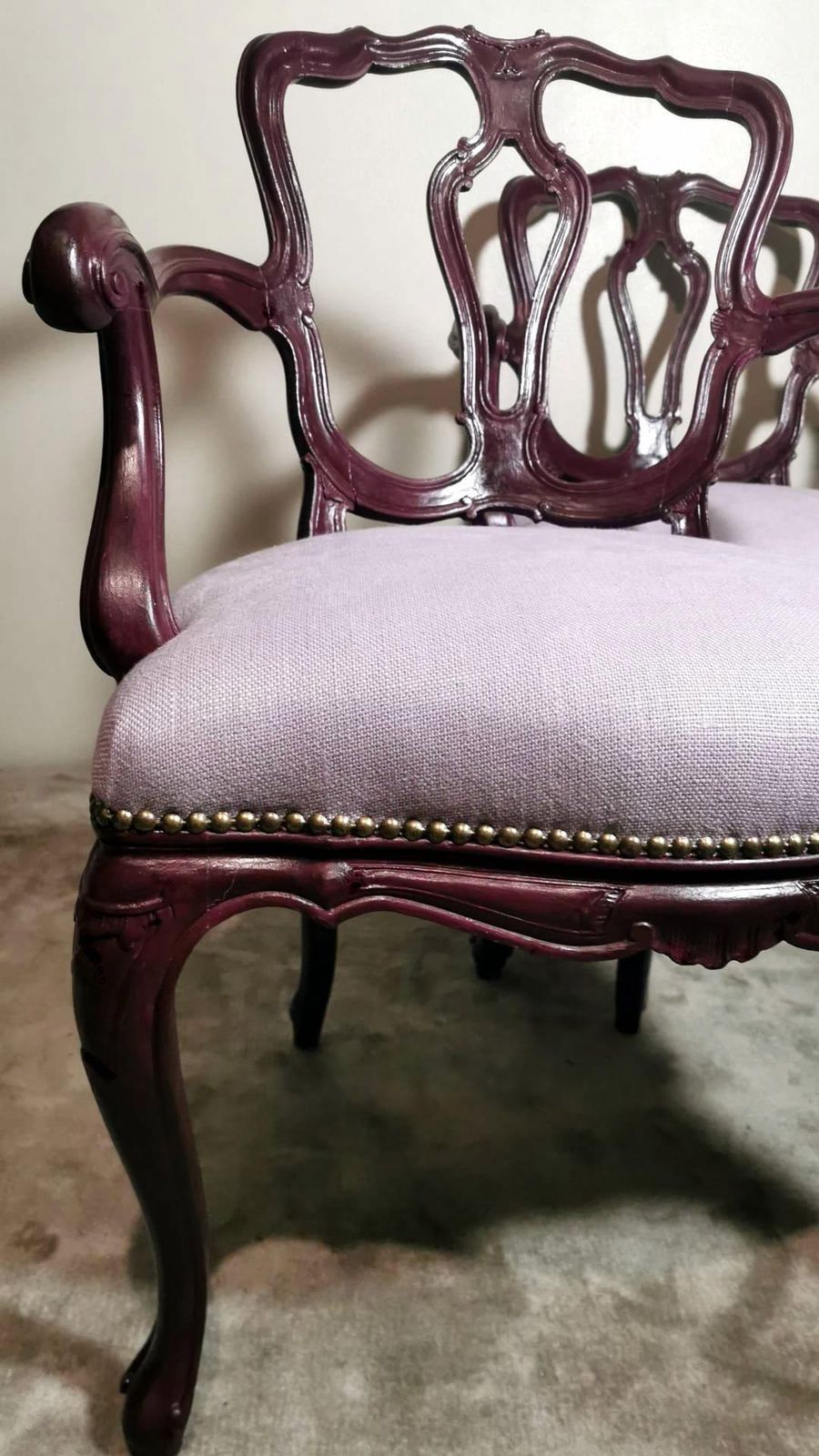 photo furniture Louis Philippe Style Pair Of Chairs With Italian Armrests Model King
