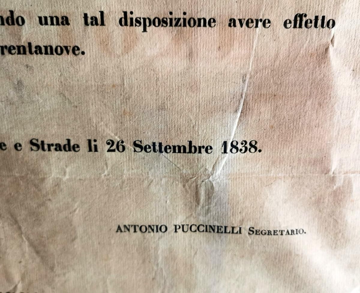 Ancient Document Of The Grand Duchy Of Tuscany Leopold II, Italy photo vinterior