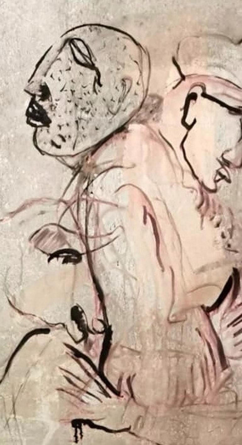 3125.0 Max Marra Couple Paintings "Giudici II" Mixed Technique On Canvas, Italy photo