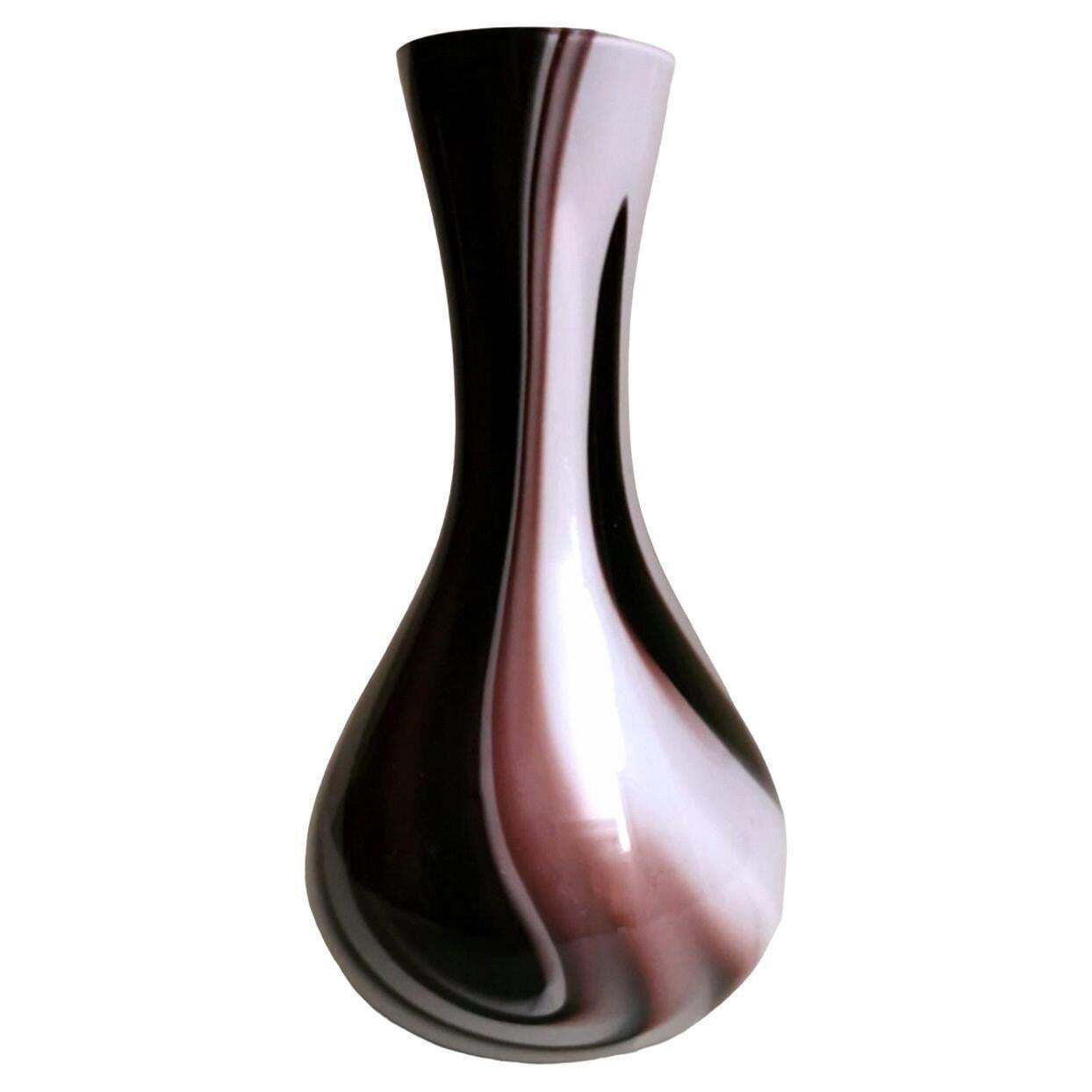 Moretti Carlo Murano Vase In Colored Opaline Glass
