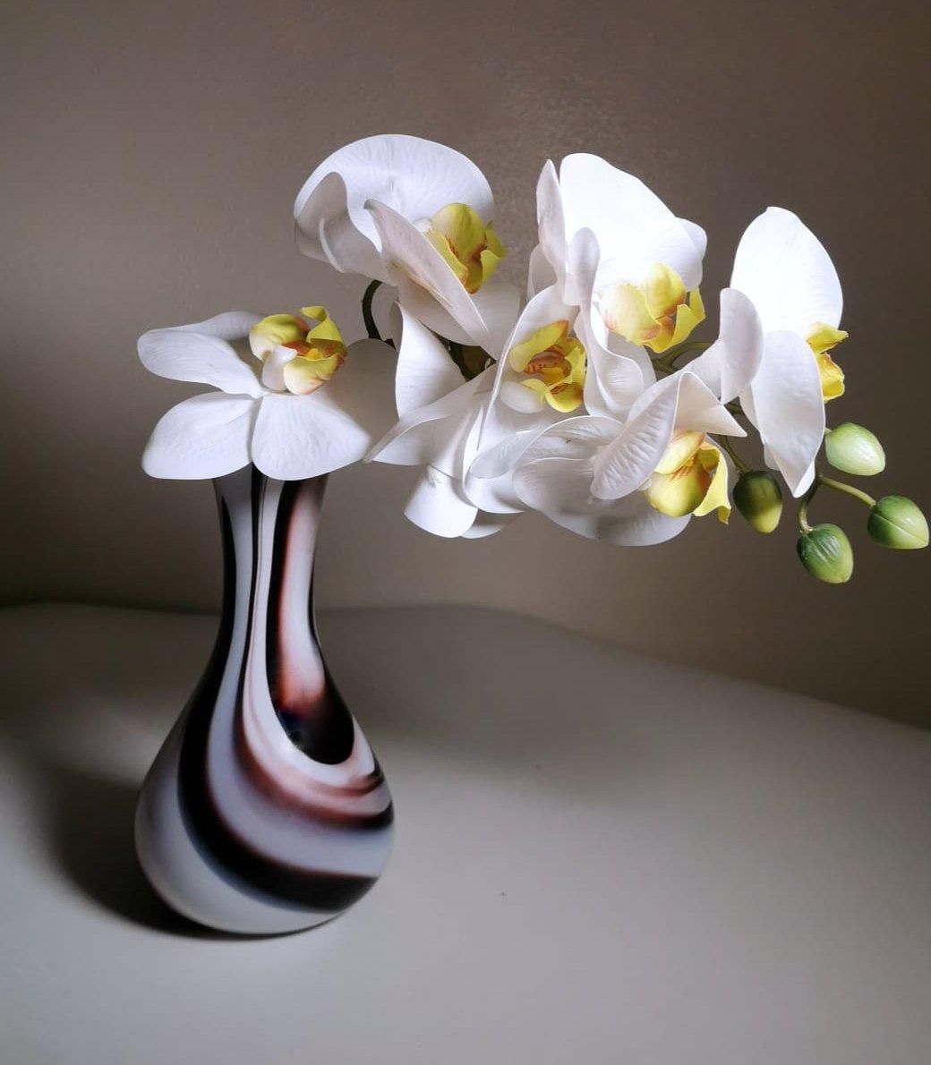 152.0 Moretti Carlo Murano Vase In Colored Opaline Glass photo