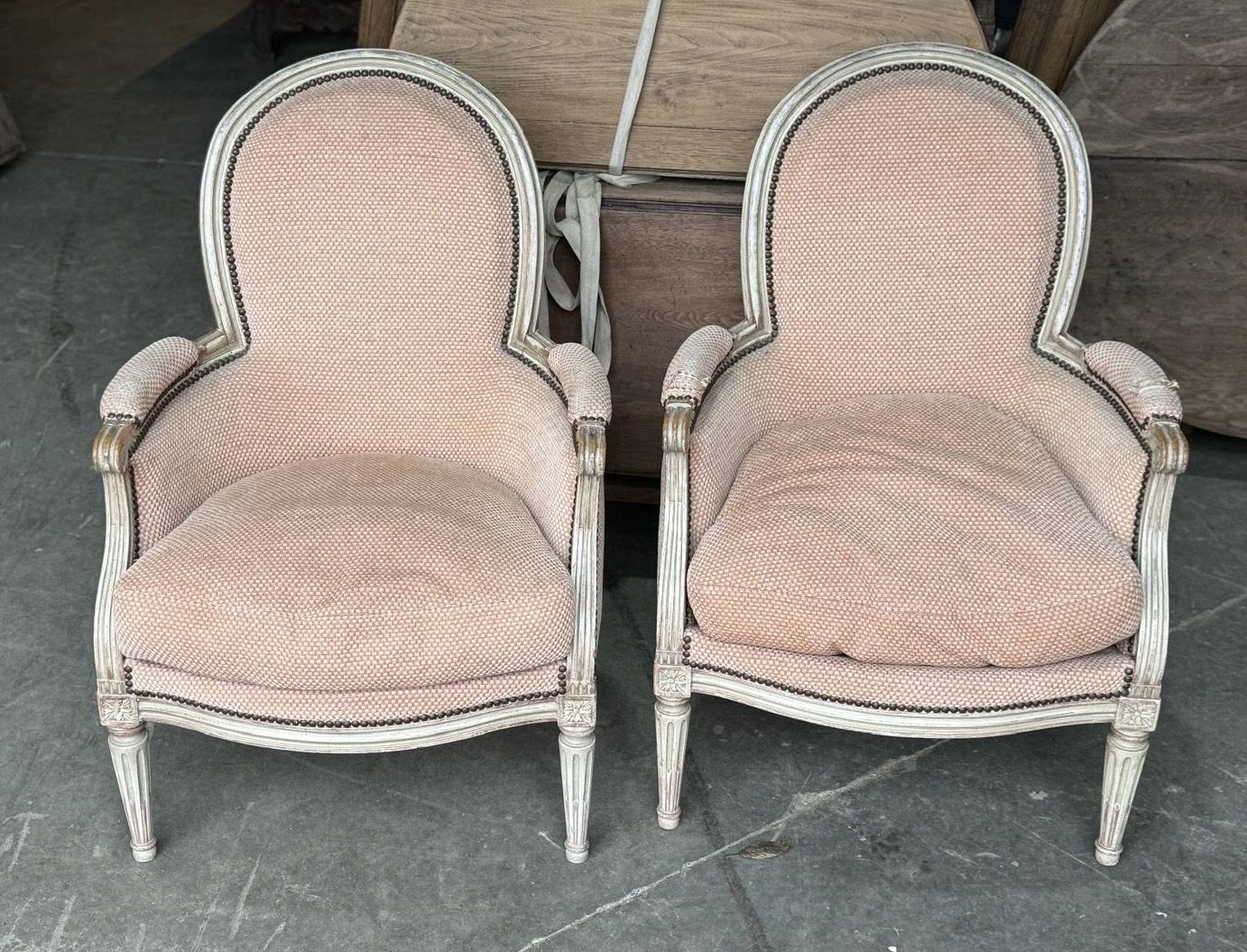 photo buy Pair French Bergere Chairs