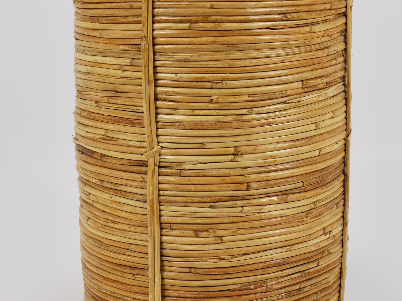 photo buy Gabriella Crespi Style Bamboo & Brass Paper Basket Umbrella Stand, Italy, 1970s