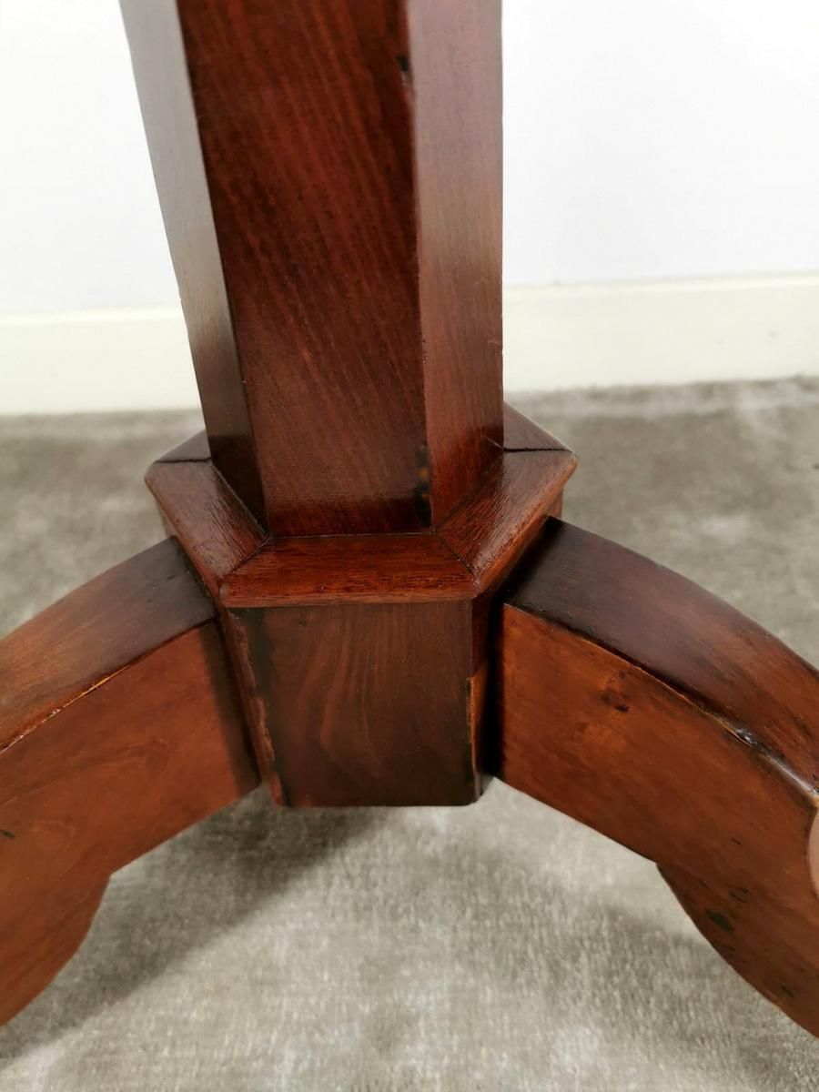 1989.0 Louis Philippe Style Feather Walnut Coffee Table With Tripod North Italy photo