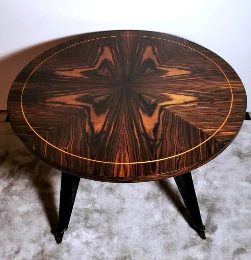 Ico Parisi Style Large Round Italian Coffee Table photo furniture
