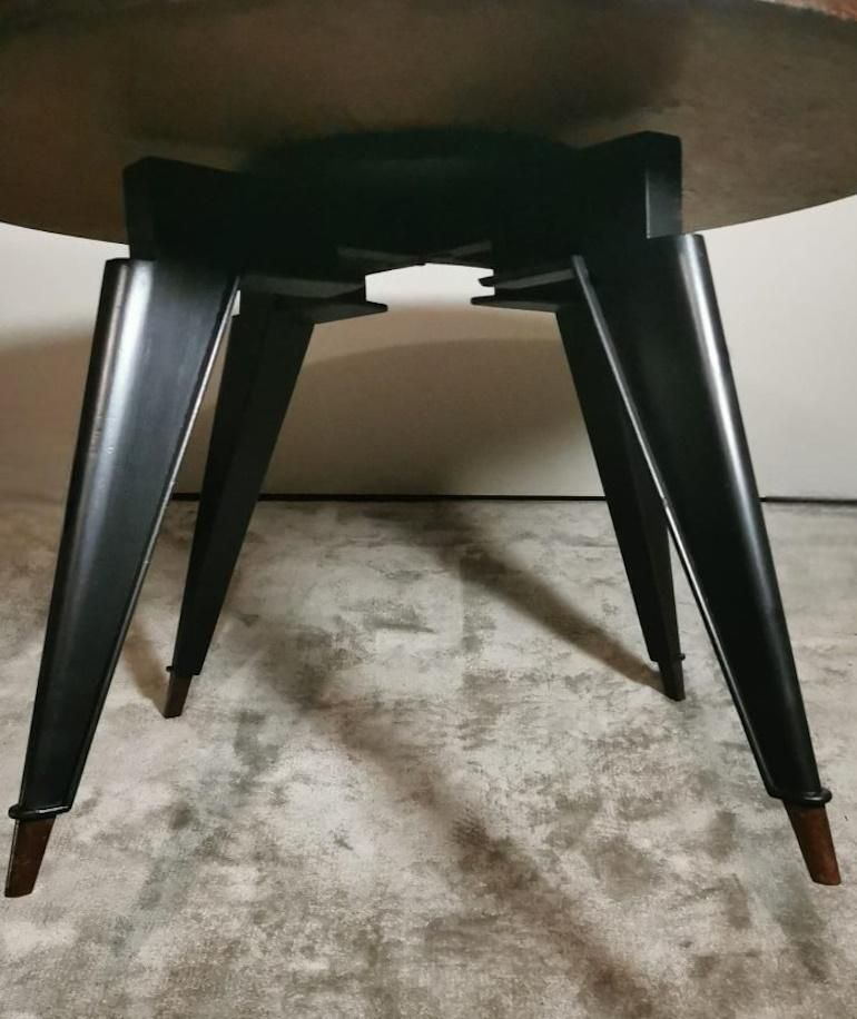 photo vintage Ico Parisi Style Large Round Italian Coffee Table