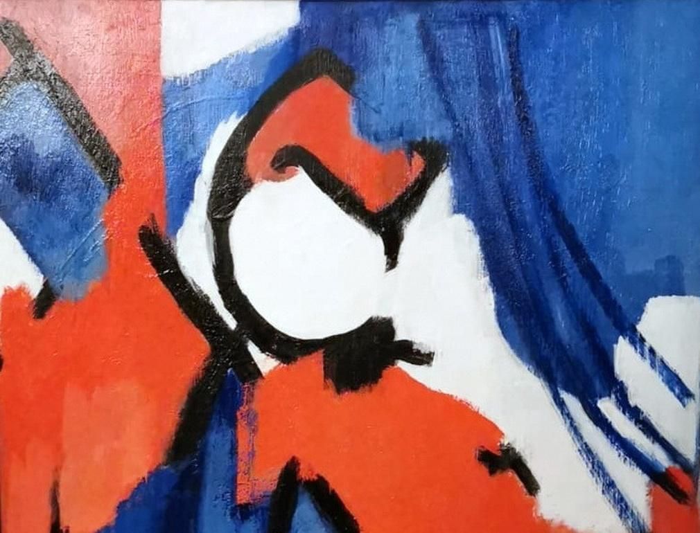 Art French Symbolic Expressionism Oil Painting Depicting French Revolution photo