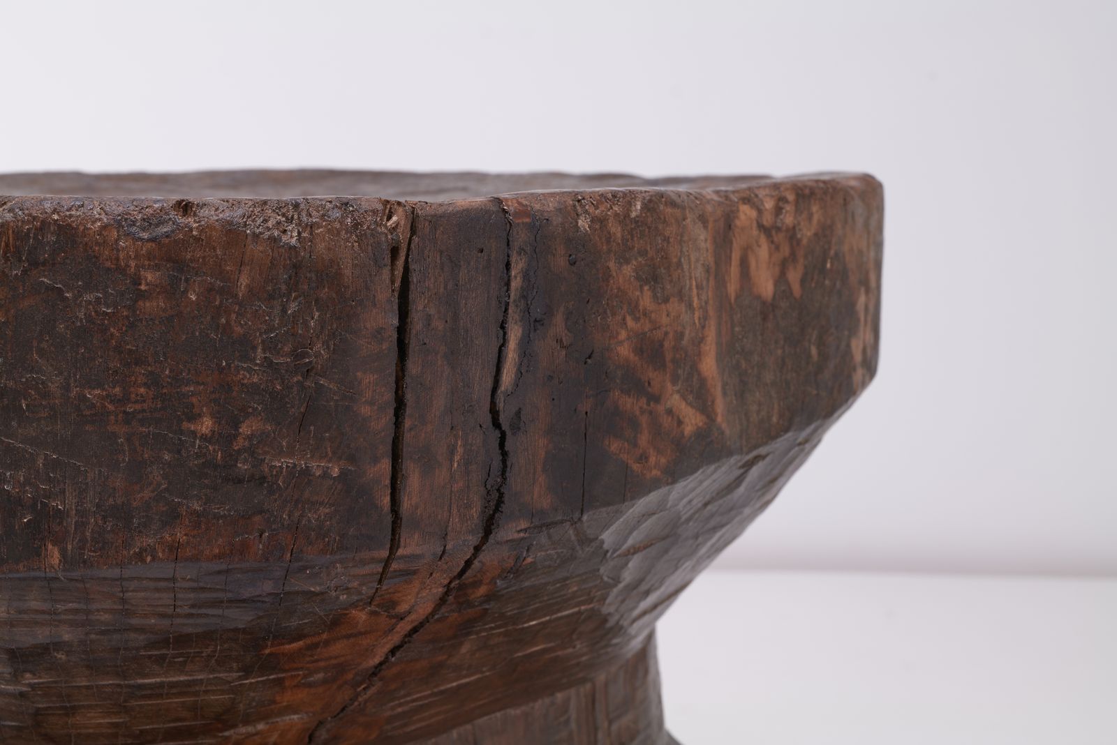 photo for sale Tribal, Nagaland Large Sculptural Mortar , Early 20th Century